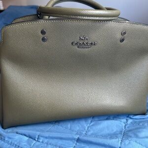 Coach Sage Green Leather Tote